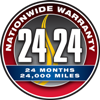 Tech-Net 24 month, 24,000 mile nationwide warranty coverage.