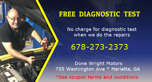 Free Diagnostic Test when we do your car repair work.